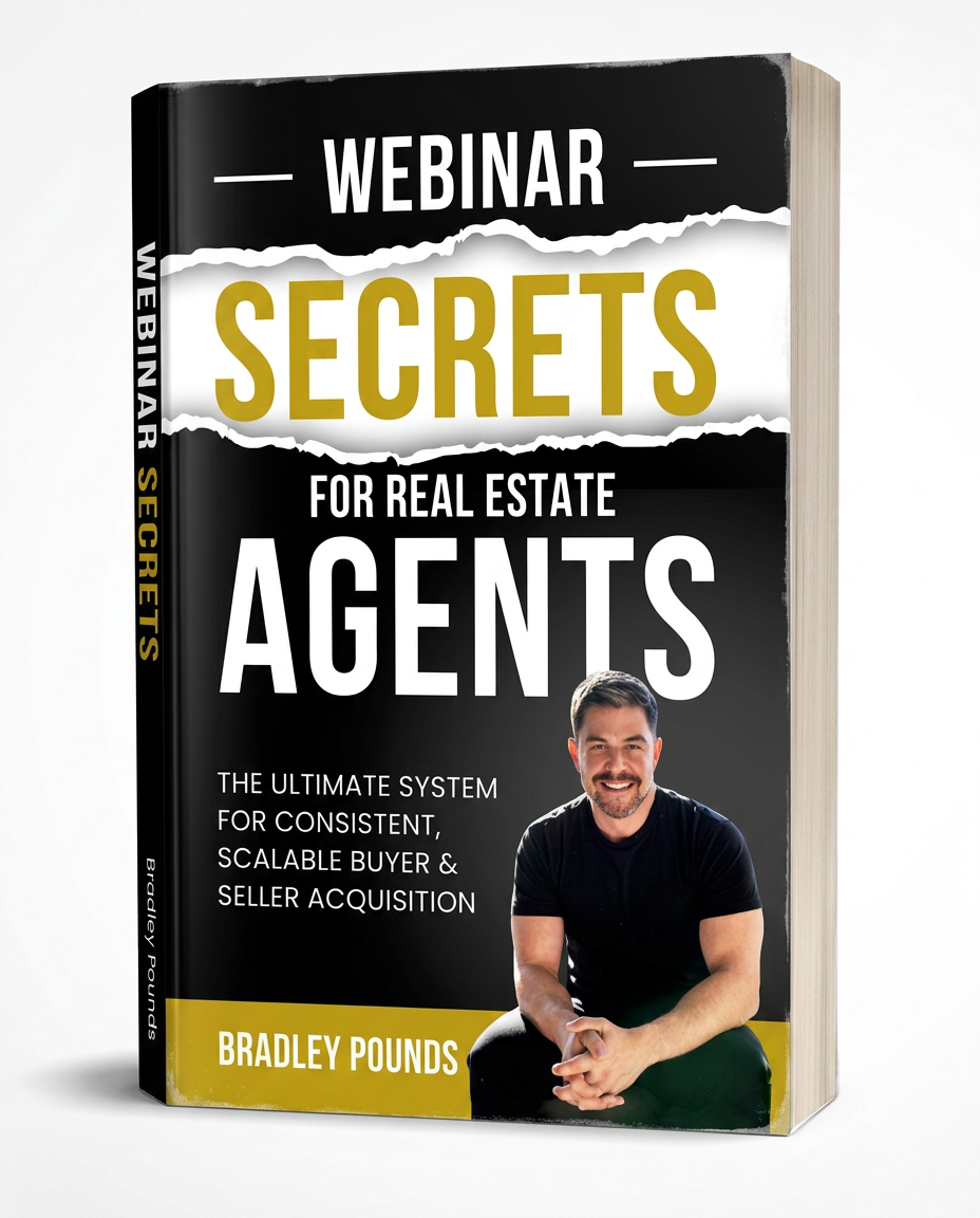 Cover of Webinar Secrets for Real Estate Agents by Bradley Pounds